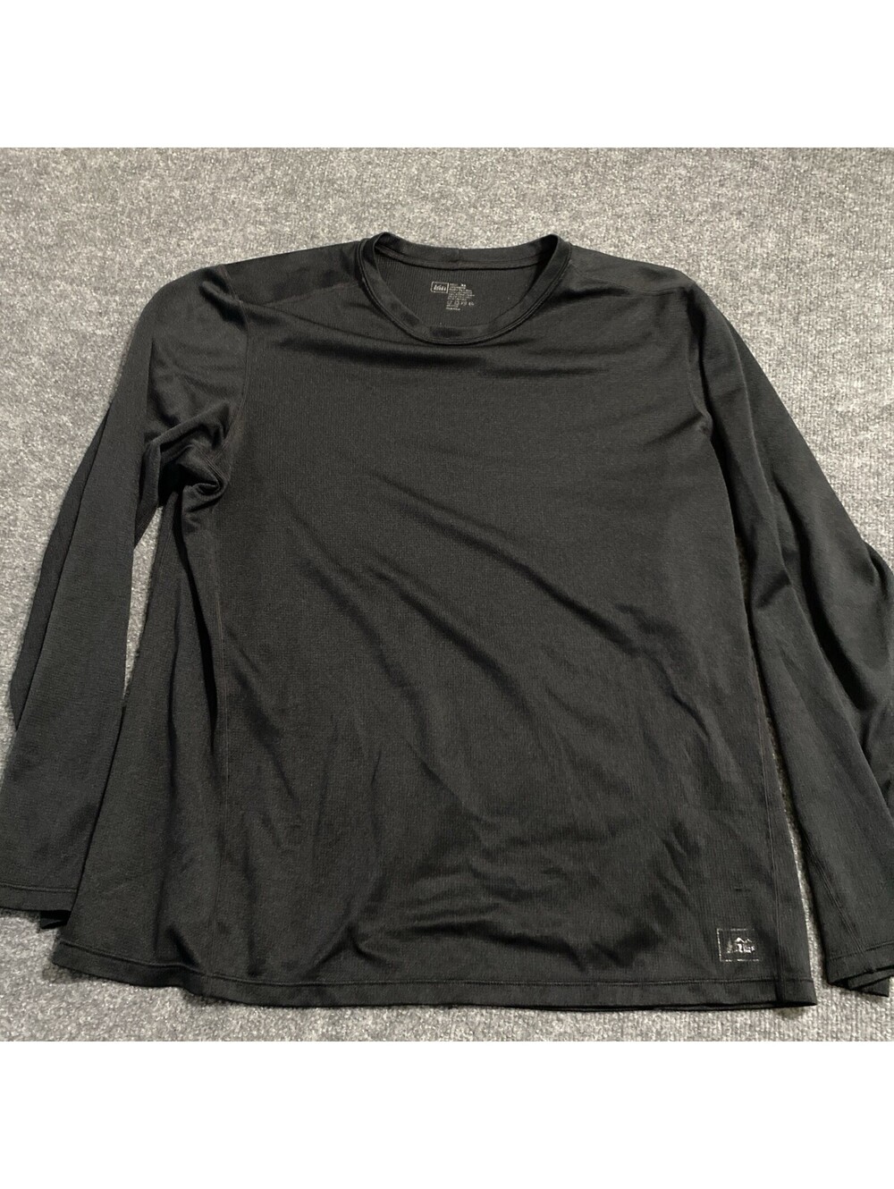 REI Co-op Shirt Mens X-Large Black Long Sleeve Thermal Base Layer Hiking  13